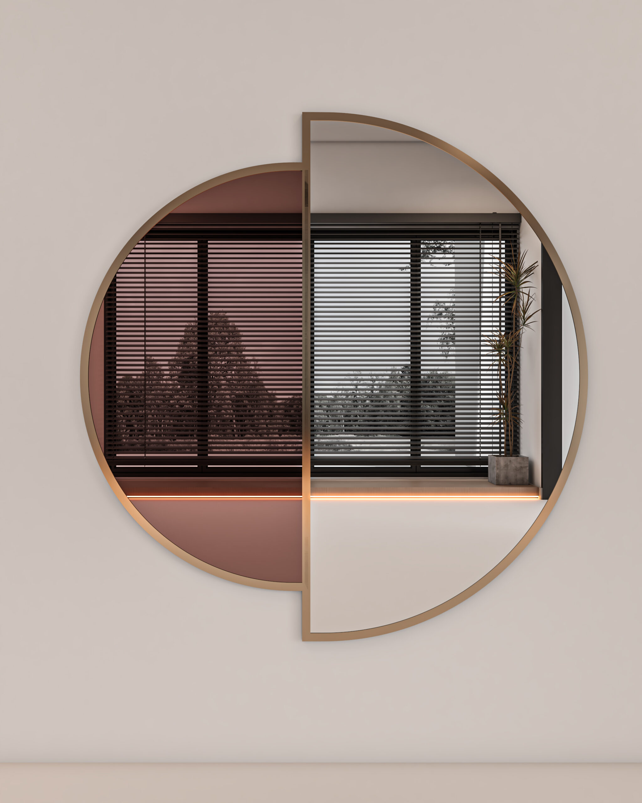 DUAL REFLECTION MIRROR