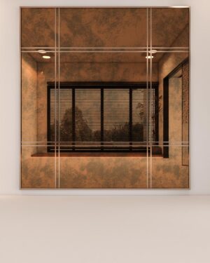 VINTAGE REFLECTION GRID MIRROR